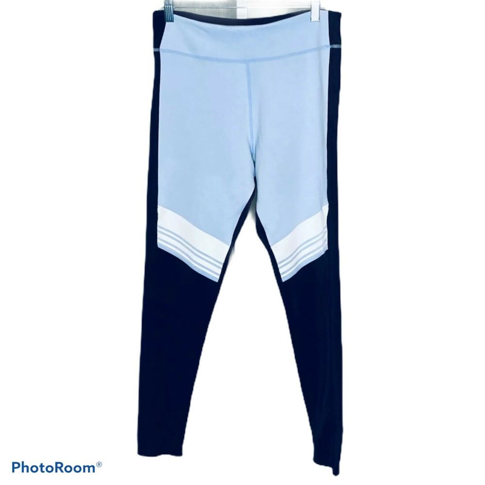 Nylora Women's‎ Leggings Colorblock Blue White Leggings Size Large